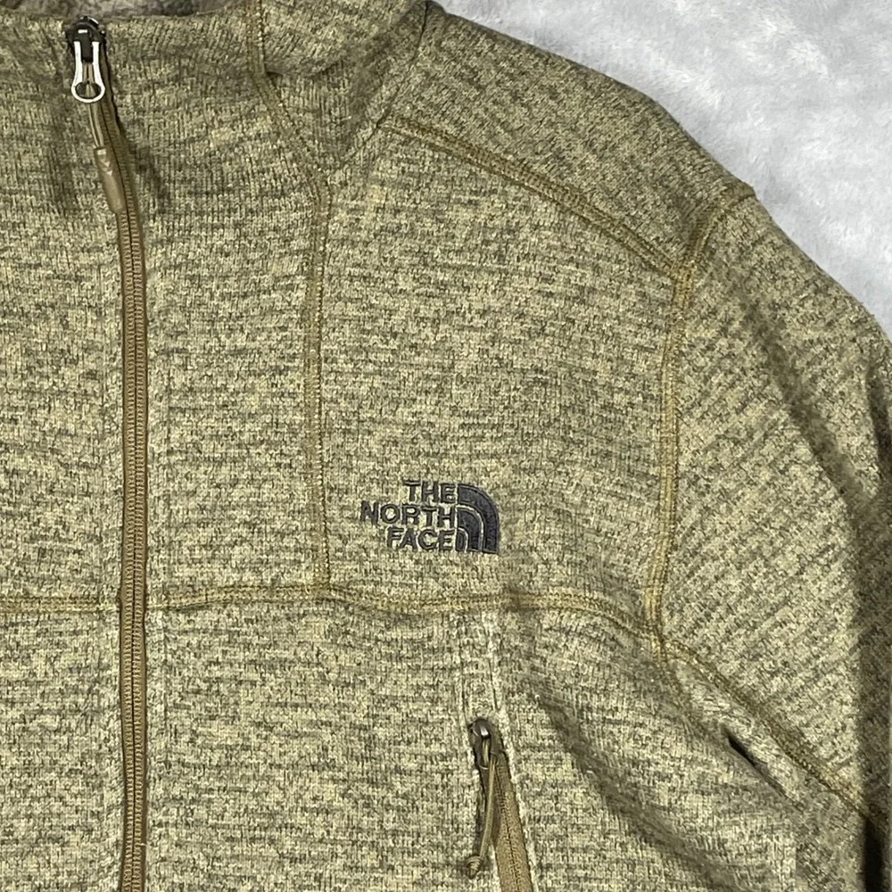 The North Face Mens Gordon Lyons Full Zip Hoodie Olive Green Heather Size M